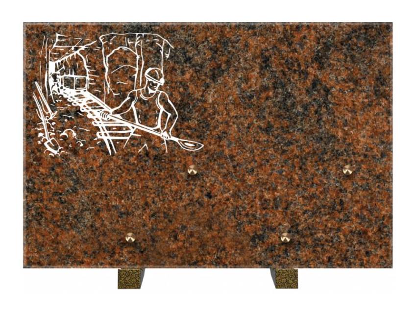 Plaque de granit rectangulaire. Rectangle expressif.