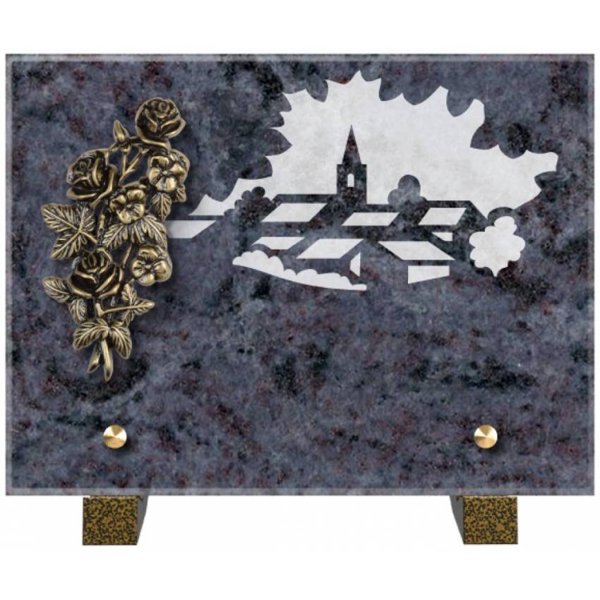 Plaque mortuaire obsidiana