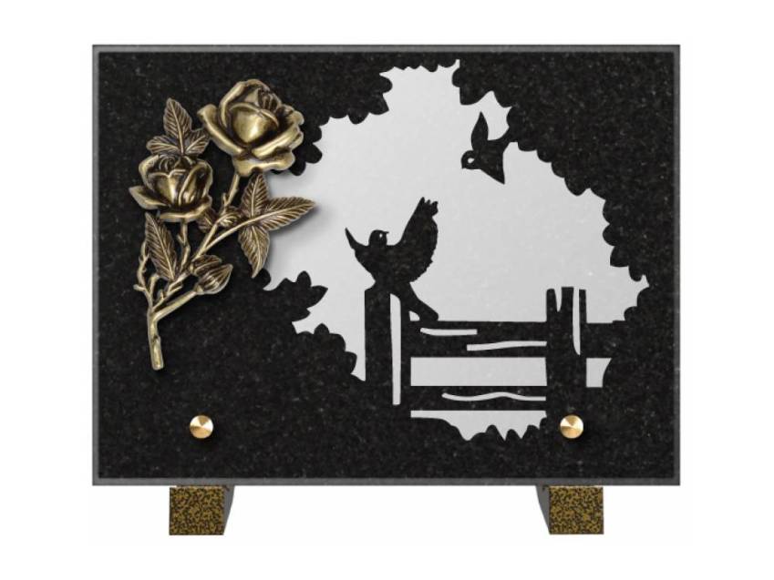 Obsidian mortuary plaque