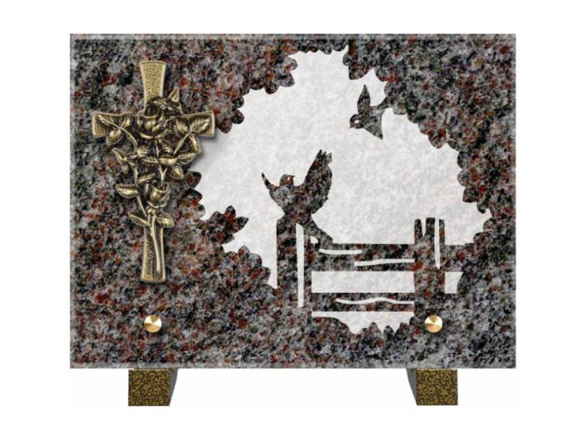 Obsidian mortuary plaque