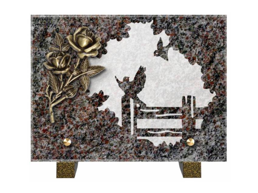 Obsidian mortuary plaque