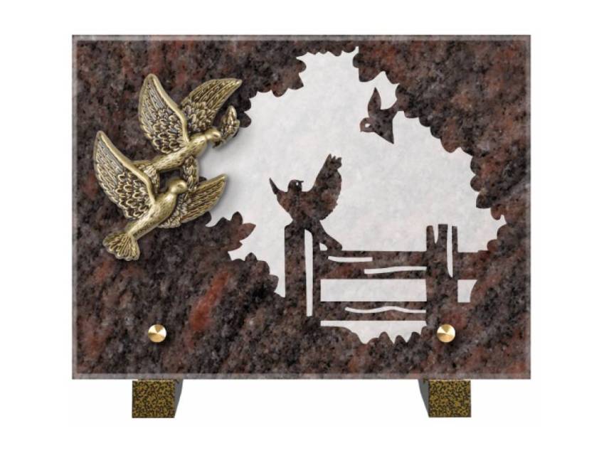 Obsidian mortuary plaque