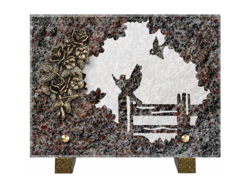 Obsidian mortuary plaque