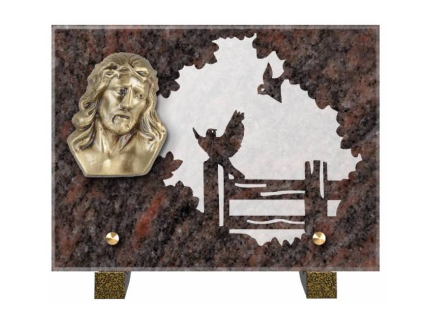 Obsidian mortuary plaque