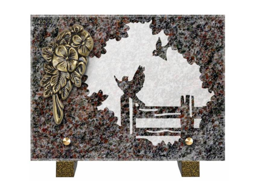 Obsidian mortuary plaque