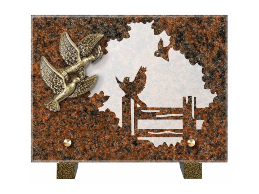 Obsidian mortuary plaque