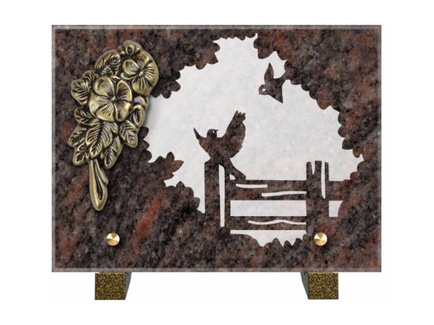 Obsidian mortuary plaque