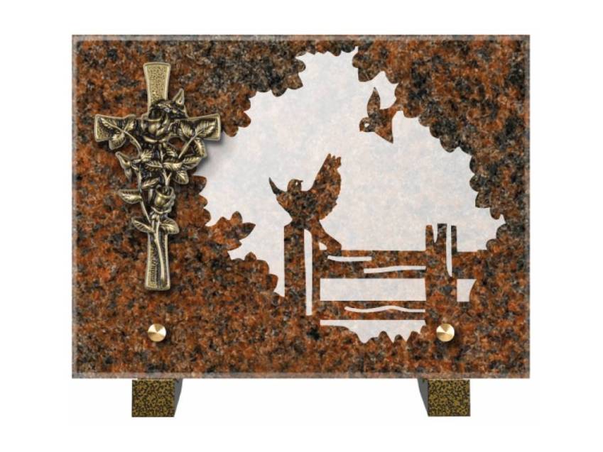 Obsidian mortuary plaque