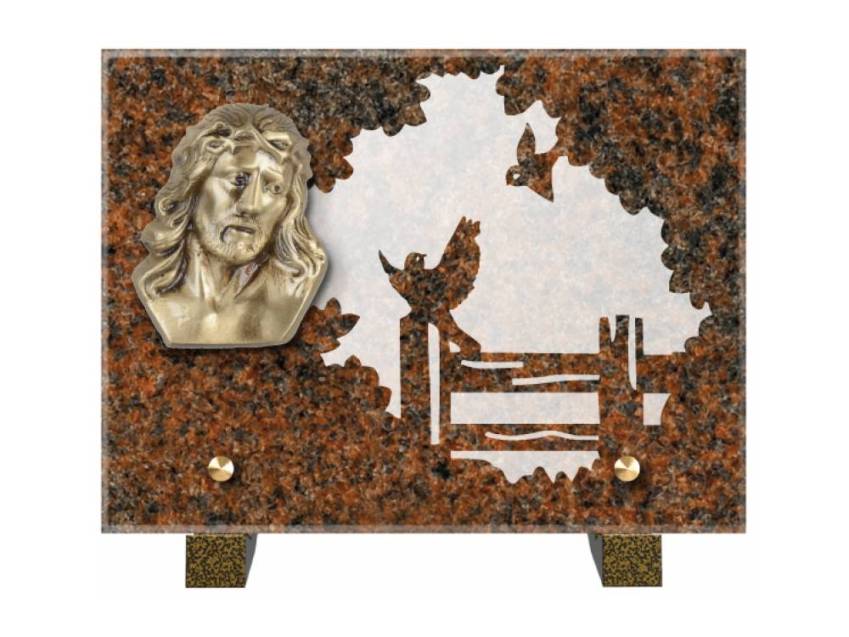 Obsidian mortuary plaque