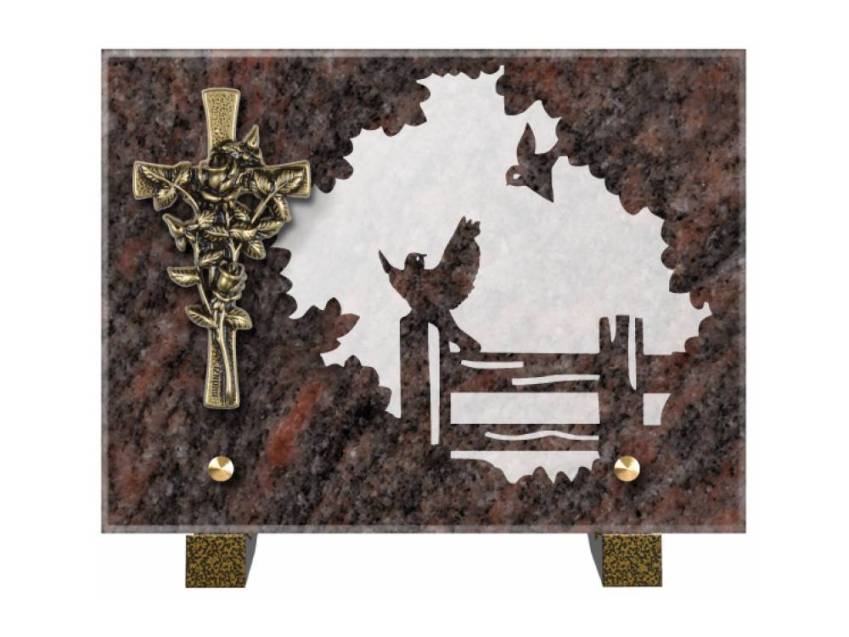 Obsidian mortuary plaque