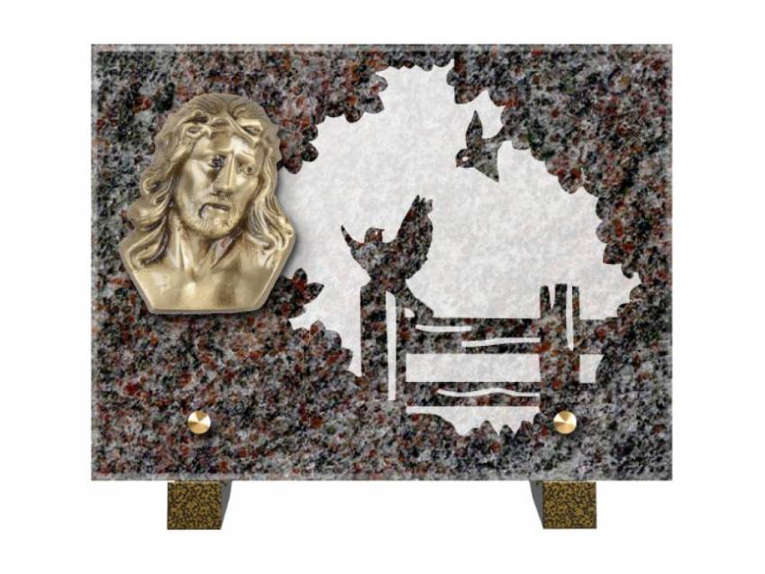 Obsidian mortuary plaque