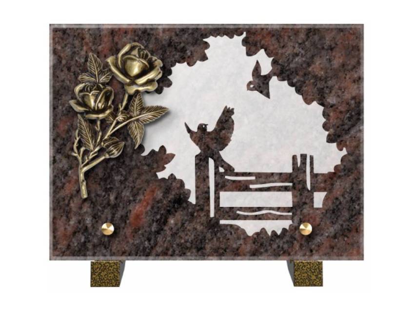 Obsidian mortuary plaque