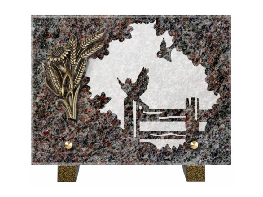Obsidian mortuary plaque