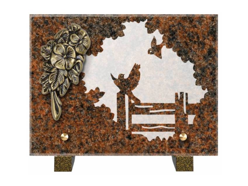 Obsidian mortuary plaque