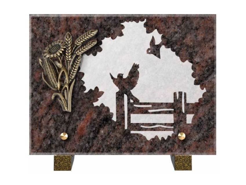 Obsidian mortuary plaque