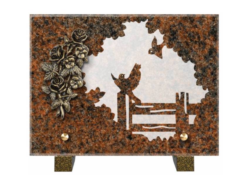Obsidian mortuary plaque