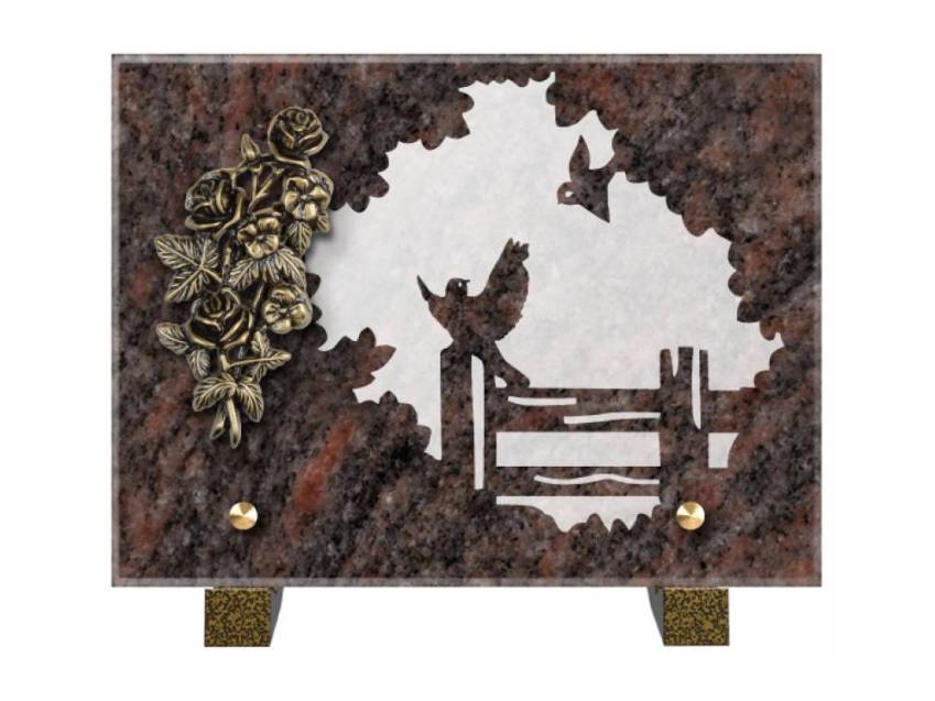 Obsidian mortuary plaque