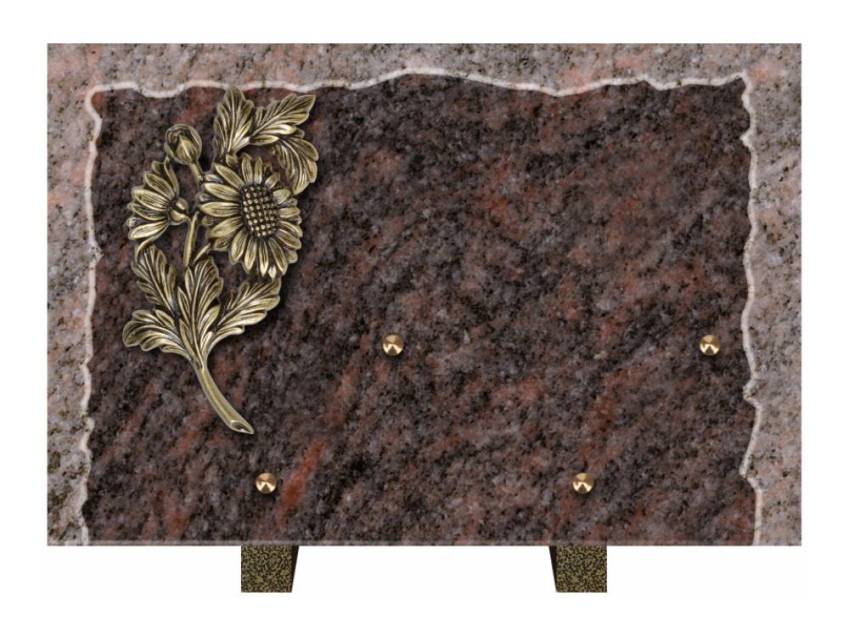 Artistic Granite Rectangle Plaque.