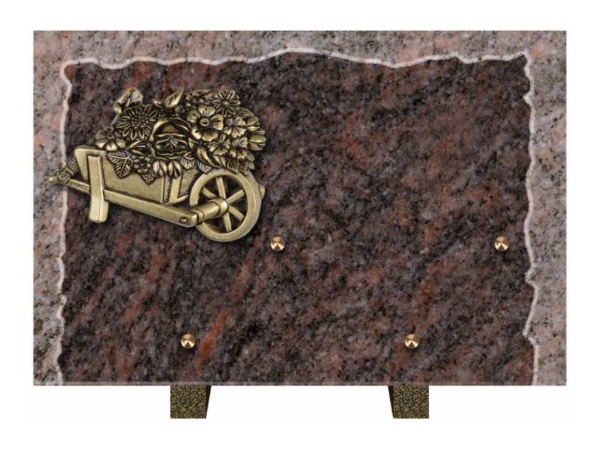 Artistic Granite Rectangle Plaque.