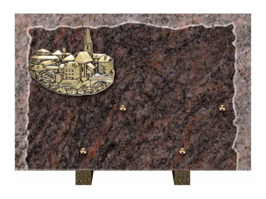 Artistic Granite Rectangle Plaque.