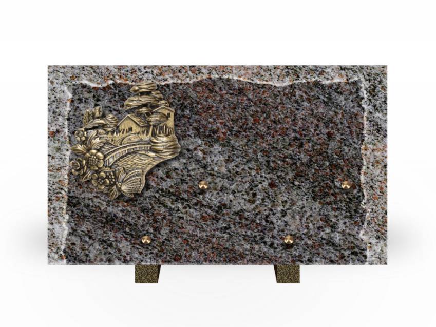 Artistic Granite Rectangle Plaque.