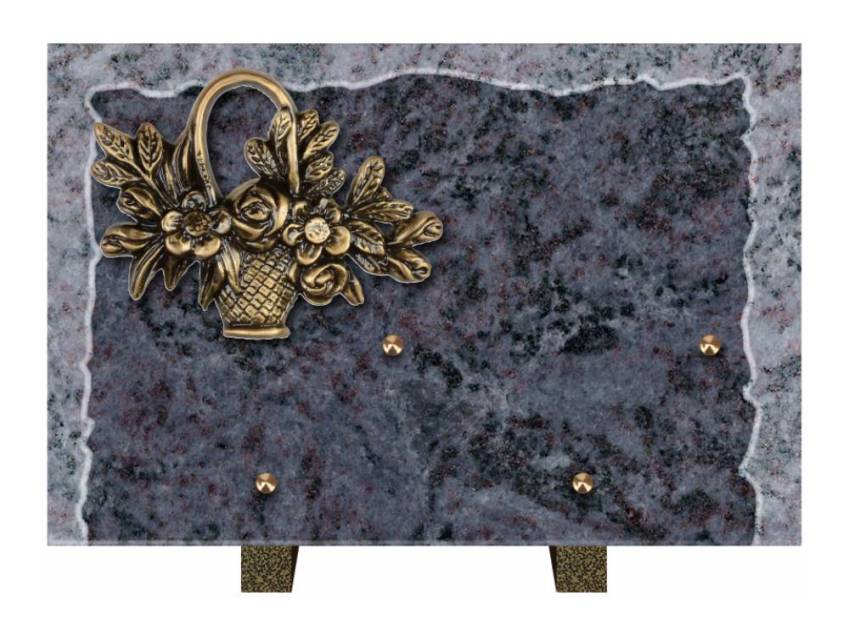 Artistic Granite Rectangle Plaque.