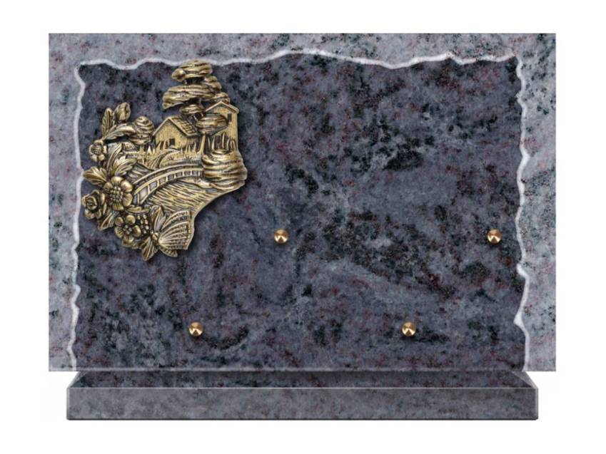 Artistic Granite Rectangle Plaque.