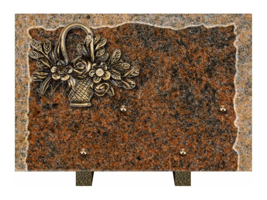 Artistic Granite Rectangle Plaque.