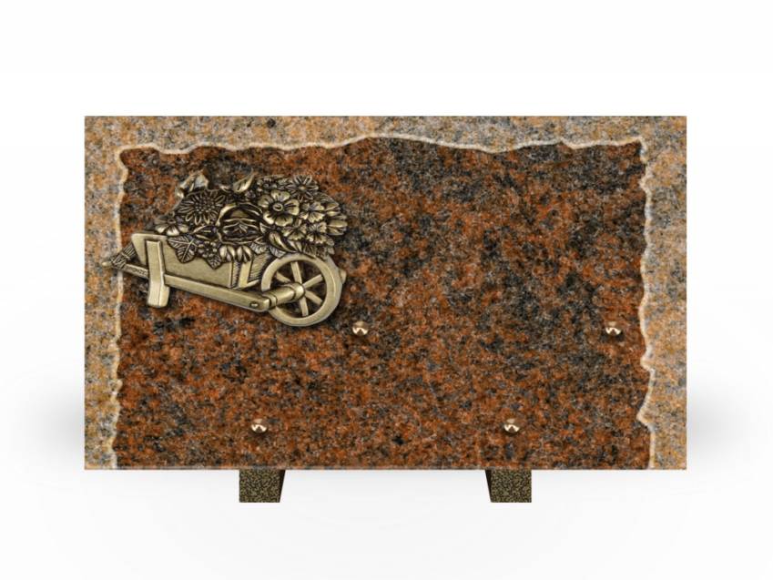 Artistic Granite Rectangle Plaque.