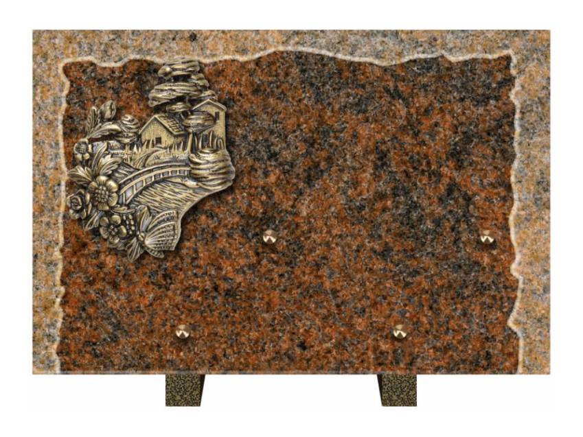 Artistic Granite Rectangle Plaque.