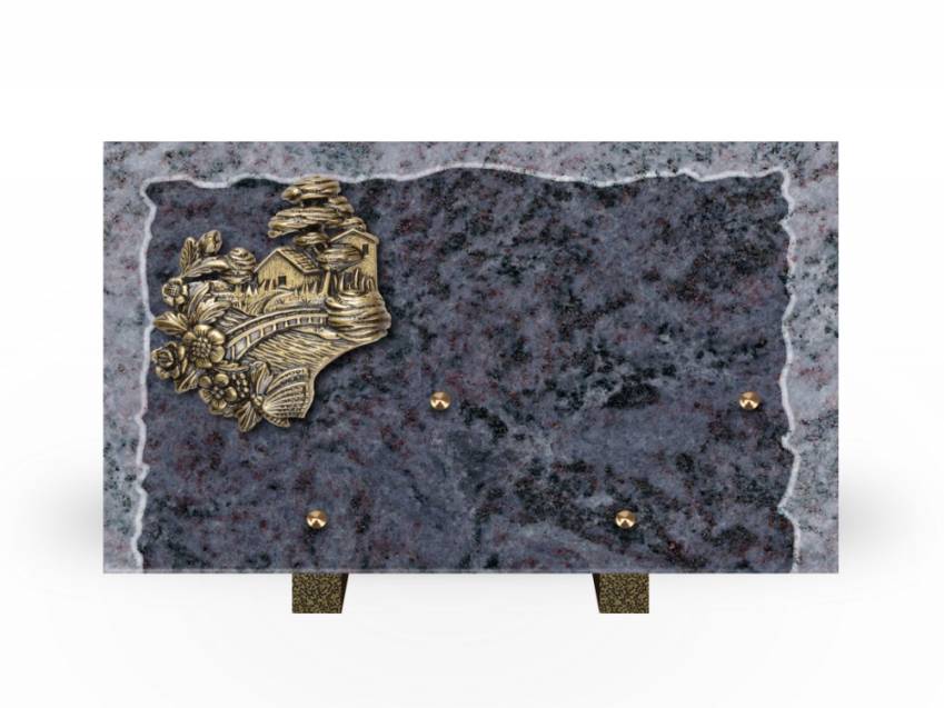 Artistic Granite Rectangle Plaque.