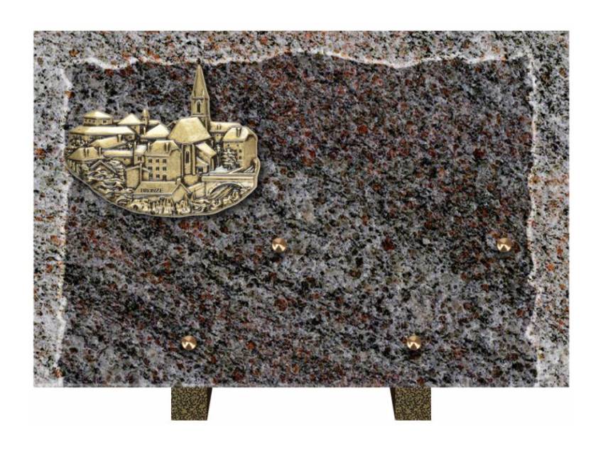 Artistic Granite Rectangle Plaque.