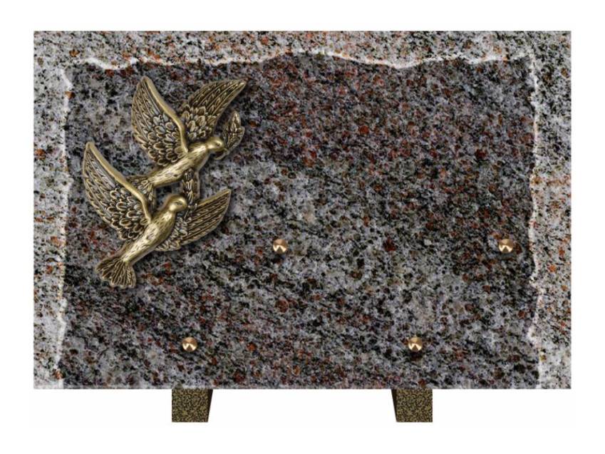 Artistic Granite Rectangle Plaque.