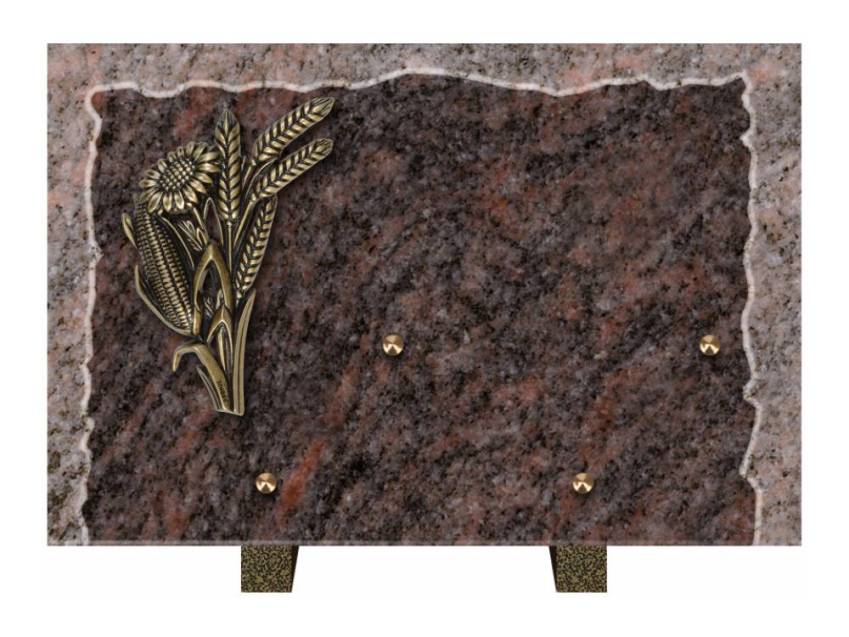 Artistic Granite Rectangle Plaque.