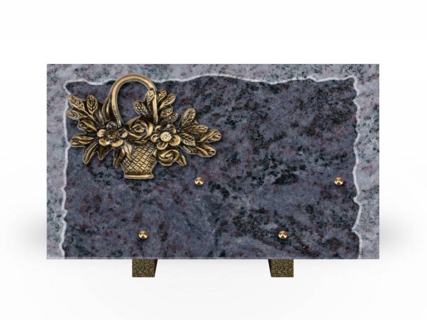 Artistic Granite Rectangle Plaque.