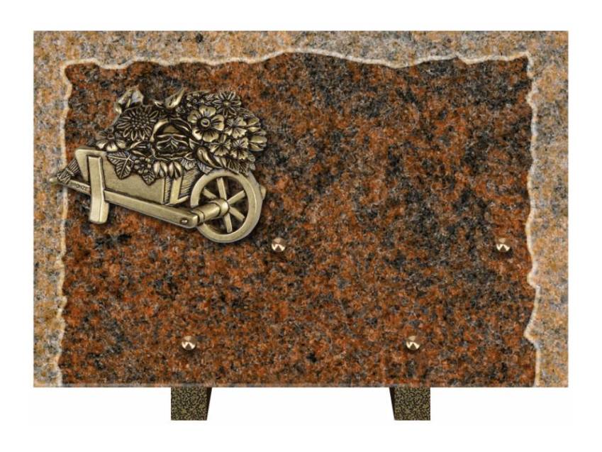 Artistic Granite Rectangle Plaque.