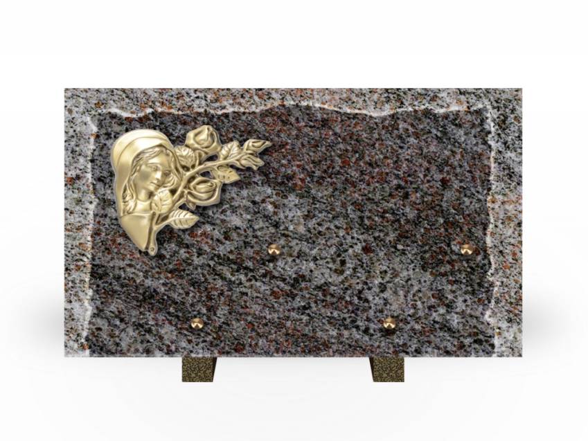 Artistic Granite Rectangle Plaque.