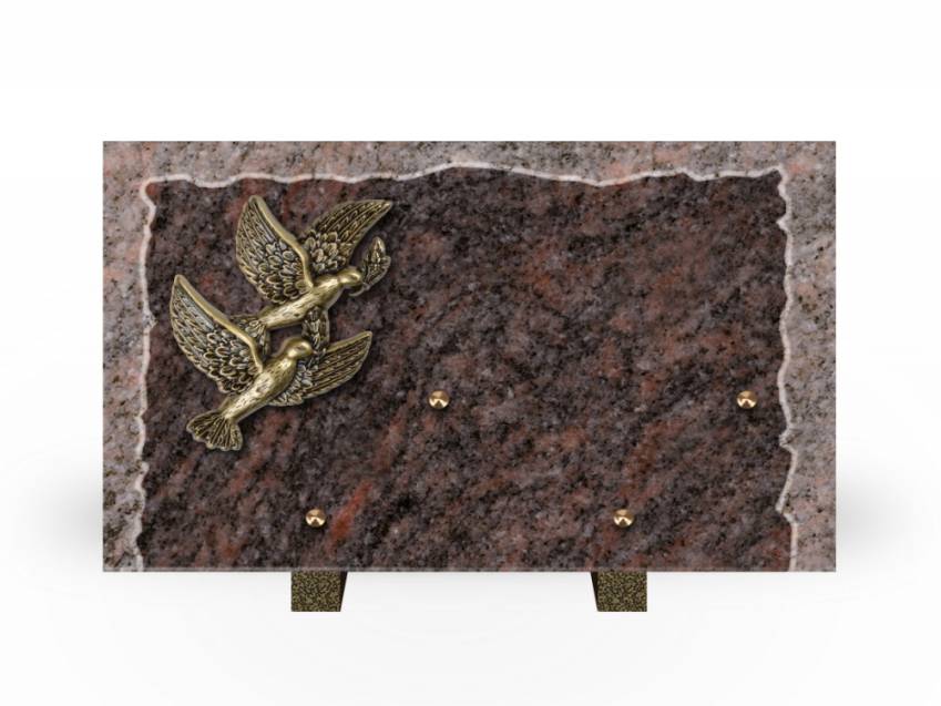 Artistic Granite Rectangle Plaque.