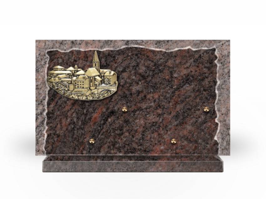 Artistic Granite Rectangle Plaque.