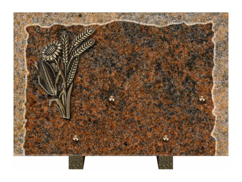 Artistic Granite Rectangle Plaque.