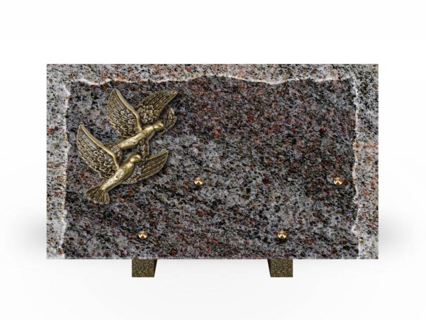 Artistic Granite Rectangle Plaque.