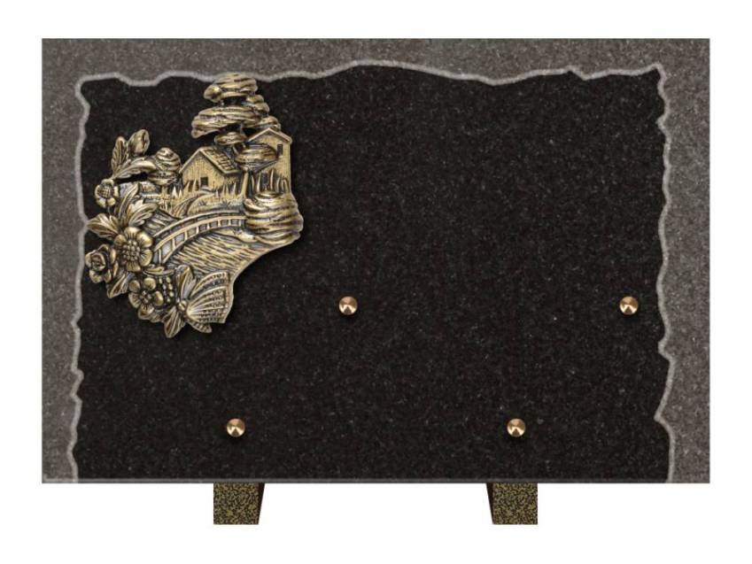 Artistic Granite Rectangle Plaque.