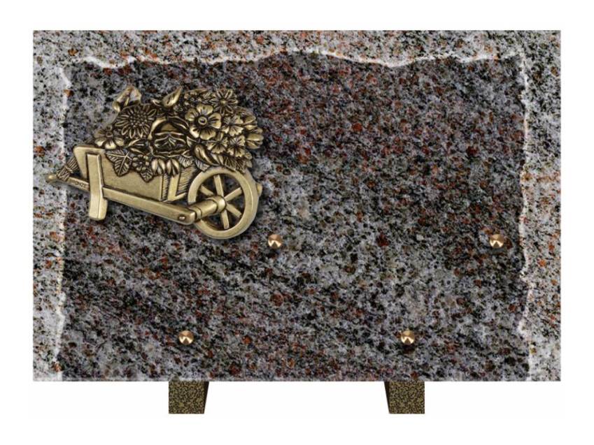 Artistic Granite Rectangle Plaque.