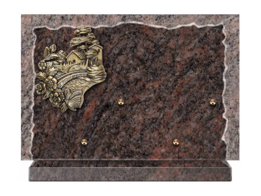 Artistic Granite Rectangle Plaque.