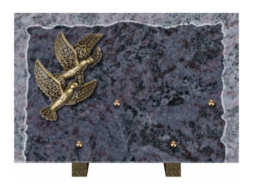 Artistic Granite Rectangle Plaque.