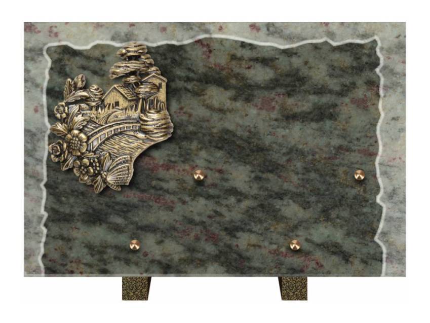 Artistic Granite Rectangle Plaque.