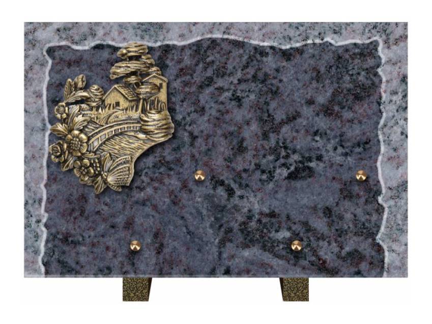 Artistic Granite Rectangle Plaque.