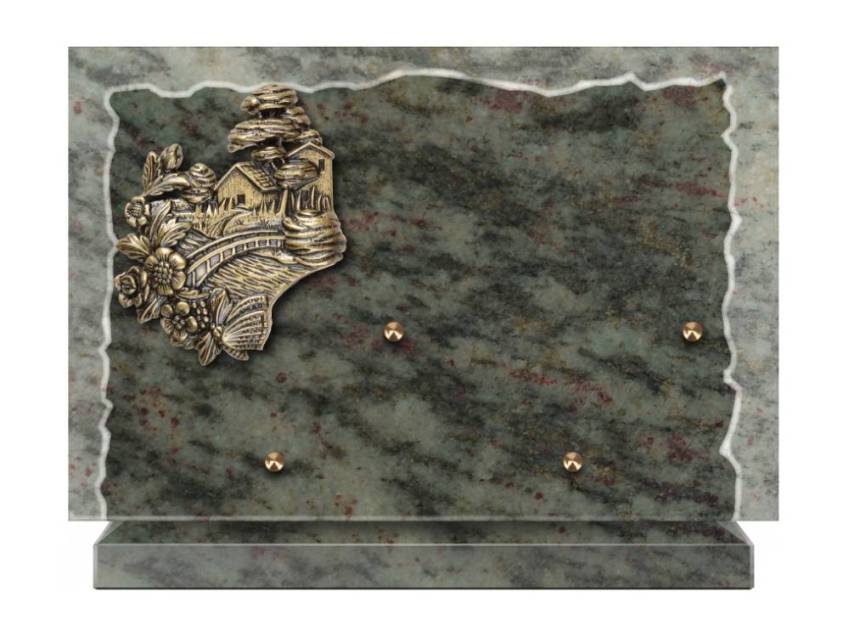 Artistic Granite Rectangle Plaque.