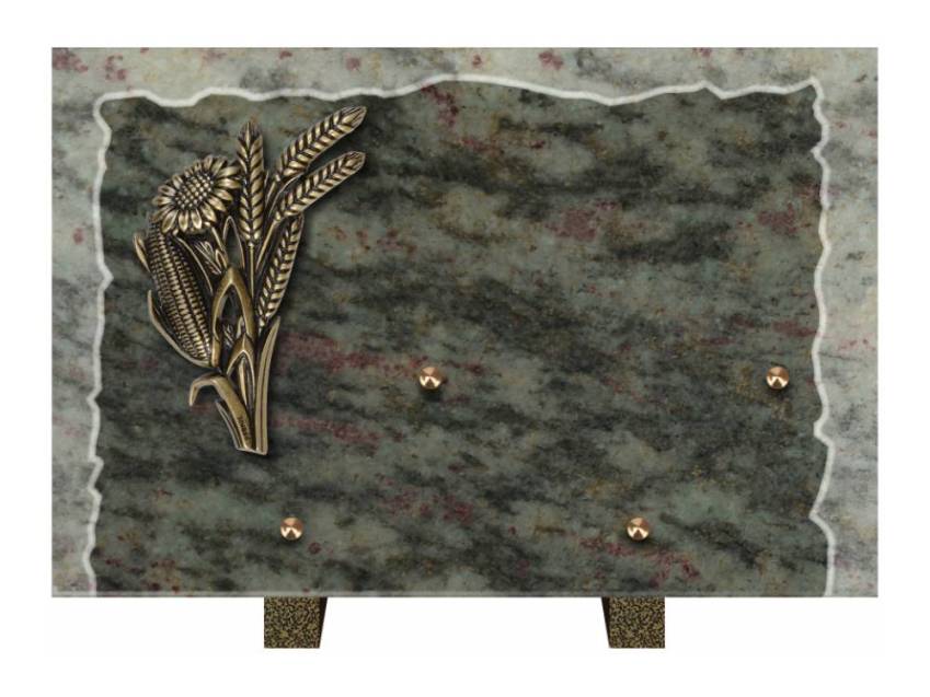 Artistic Granite Rectangle Plaque.