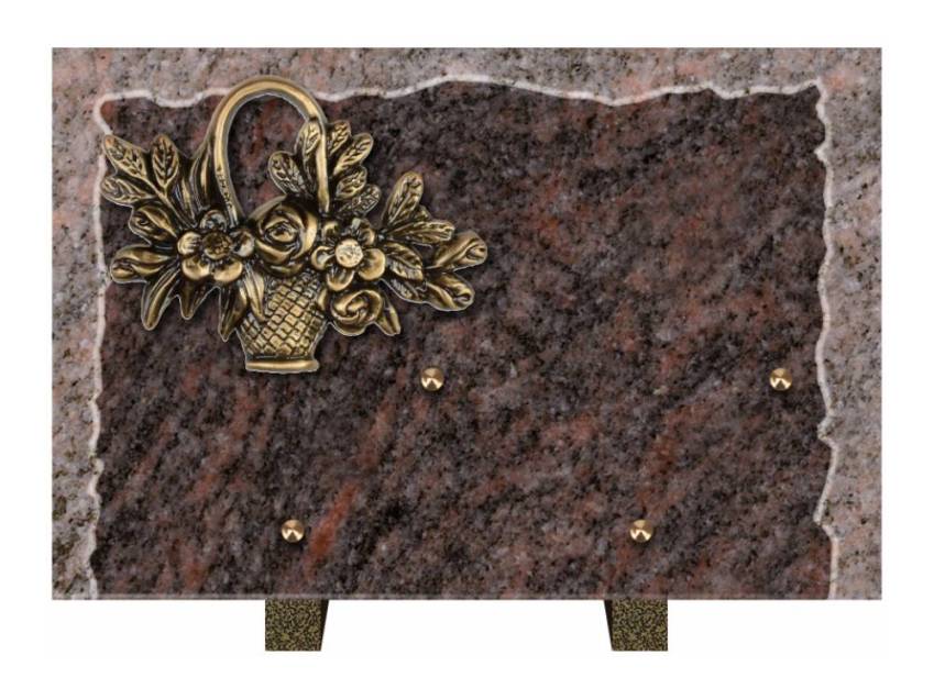 Artistic Granite Rectangle Plaque.